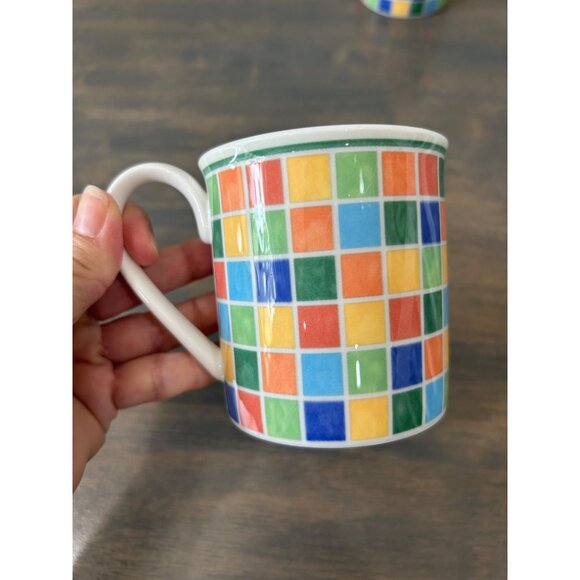 Villeroy and Boch Twist Alea Limone Porcelain Coffee Mugs Set of 2 - Picture 2 of 8